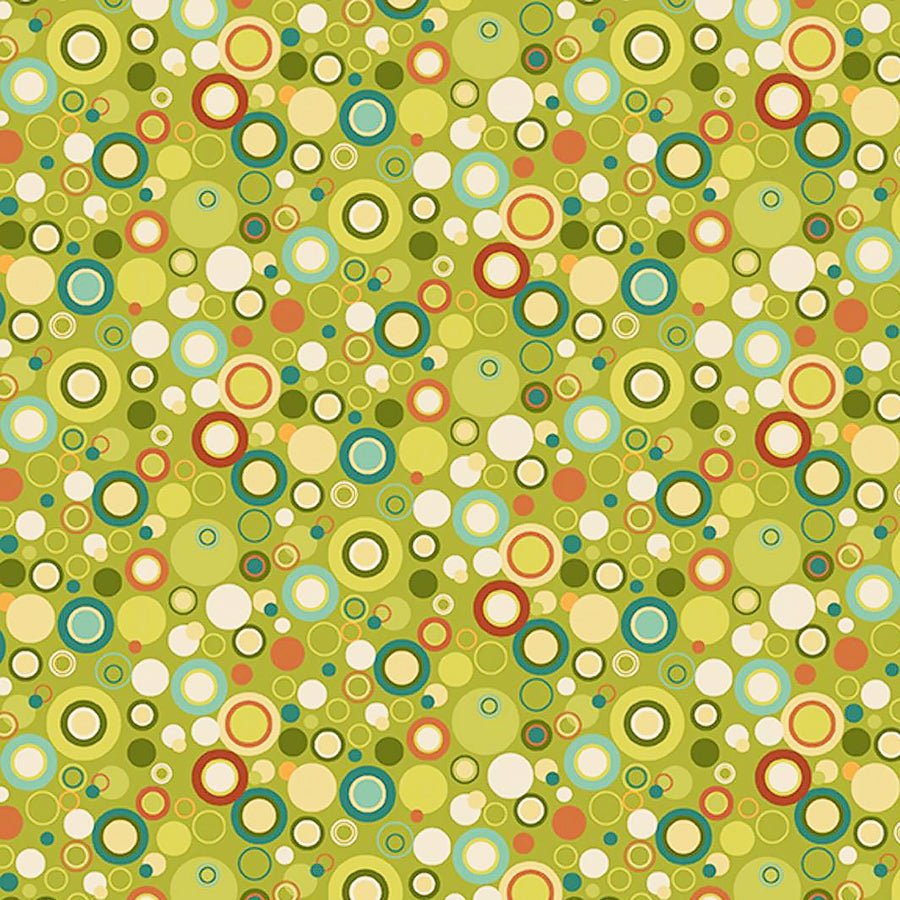 108" Quilt Backs Bubble Dot Green from Henry Glass 3 YARD CUT by Henry Glass