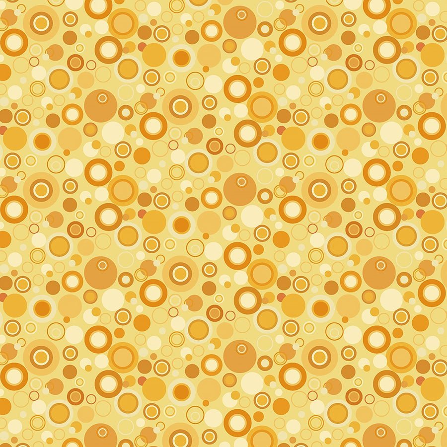 108" Quilt Backs Bubble Dot Yellow from Henry Glass 3 YARD CUT by Henry Glass