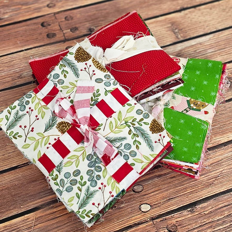 3/4 Pound Christmas Scrap Pack from FWFS by Fort Worth Fabric Studio
