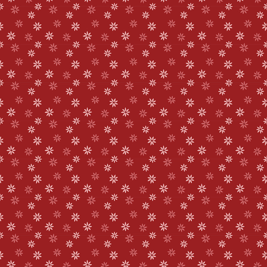 Wilmington Summertime Daydream Daisies All Over Red 1 Yard Cut