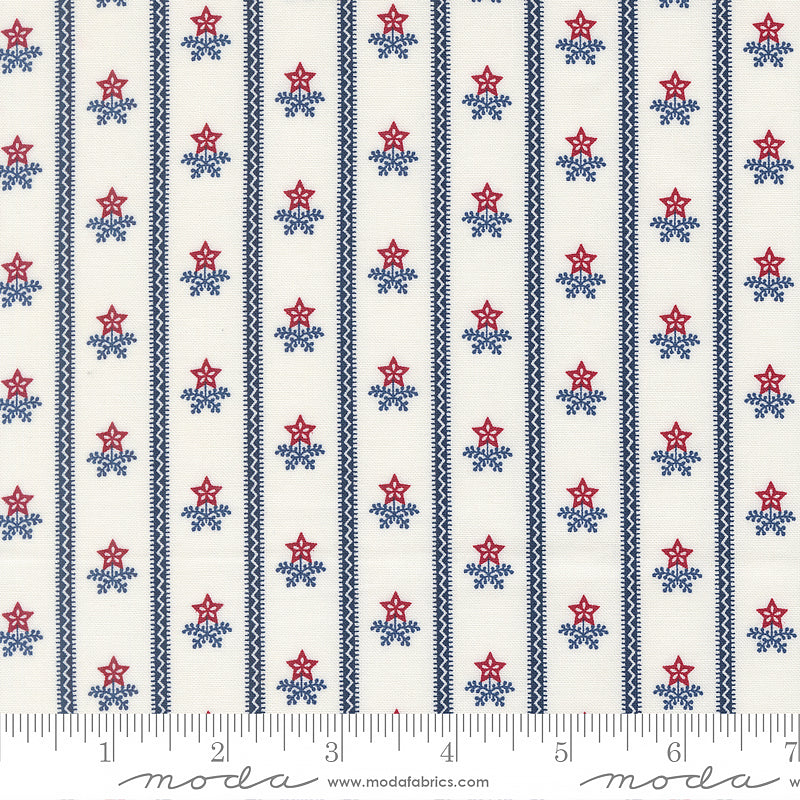 Moda American Gatherings III Stripe Bouquet Cloud 1 Yard Cut