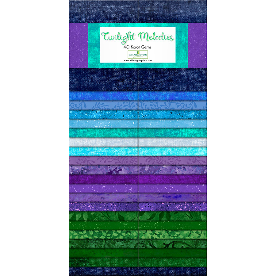 Twilight Melodies 40 Karat Gems 2.5" Strips by Wilmington