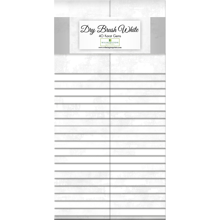 Dry Brush White 40 Karat Gems 2.5" Strips by Wilmington