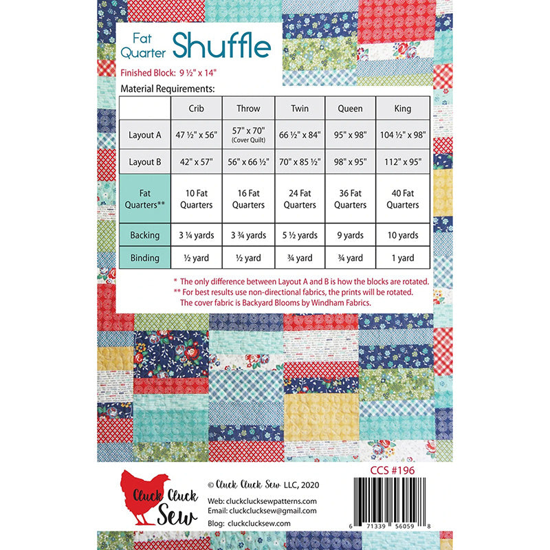 Fat Quarter Shuffle Quilt Pattern by Cluck Cluck Sew