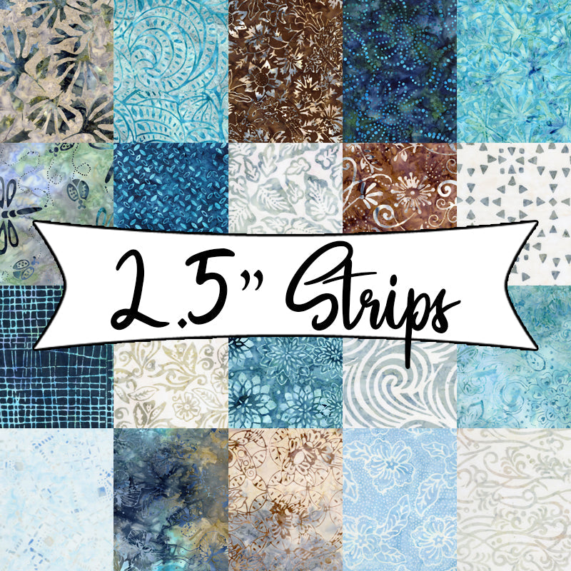 Tonga Treats Juniper Batiks 2.5" Strips