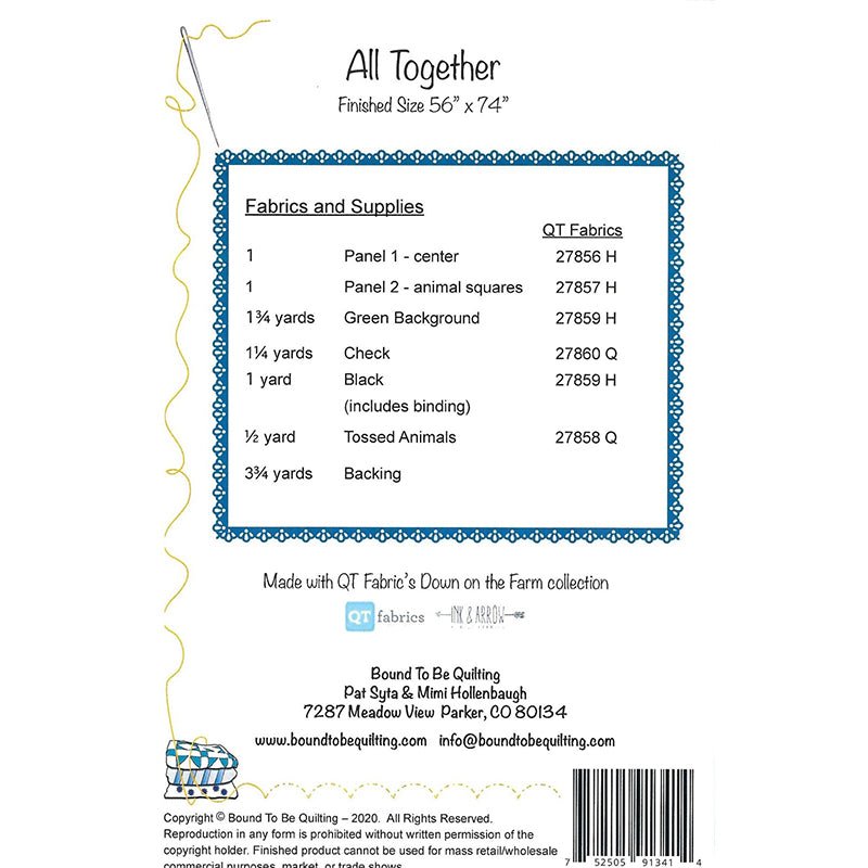 All Together Quilt Pattern by Bound to be Quilting - Bound To Be Quilting from Fort Worth Fabric Studio