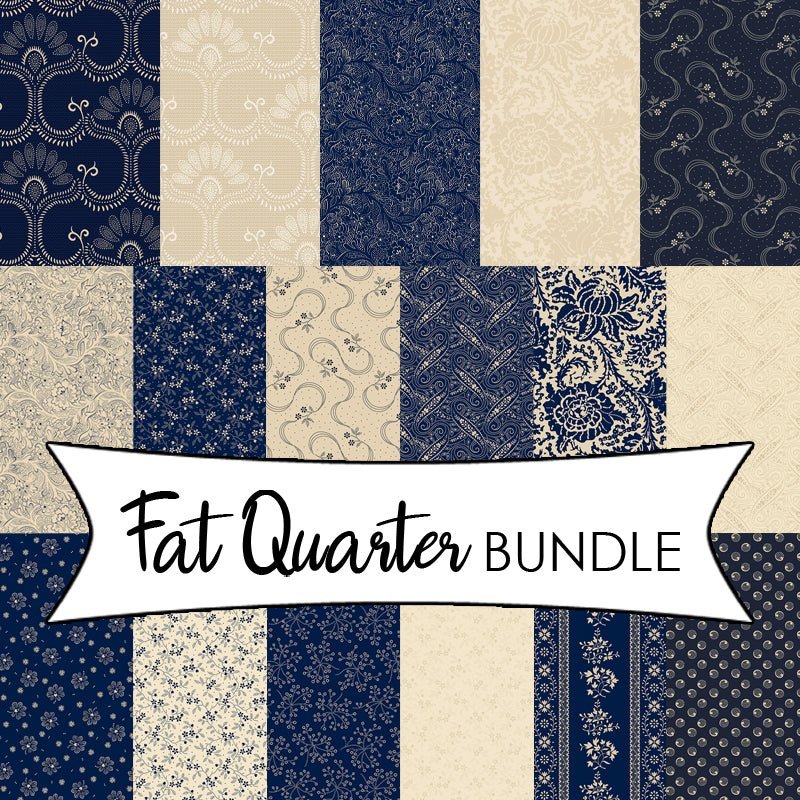 Anna B's Indigos Fat Quarter Bundle by Marcus Fabrics