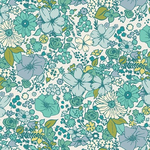 Art Gallery Bloomcore Fashion Scent Lagoon 1 Yard Cut by Art Gallery