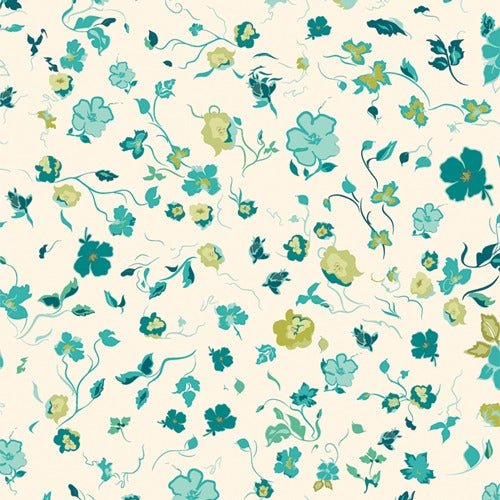 Art Gallery Bloomcore Joie de Clair Lagoon 1 Yard Cut by Art Gallery