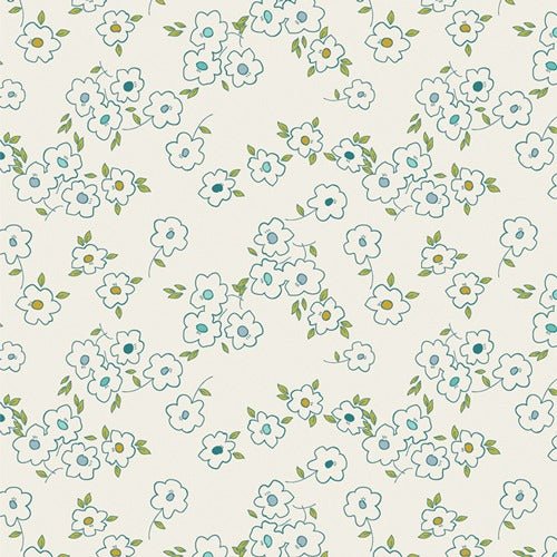 Art Gallery Bloomcore Windblooms Lagoon 1 Yard Cut by Art Gallery