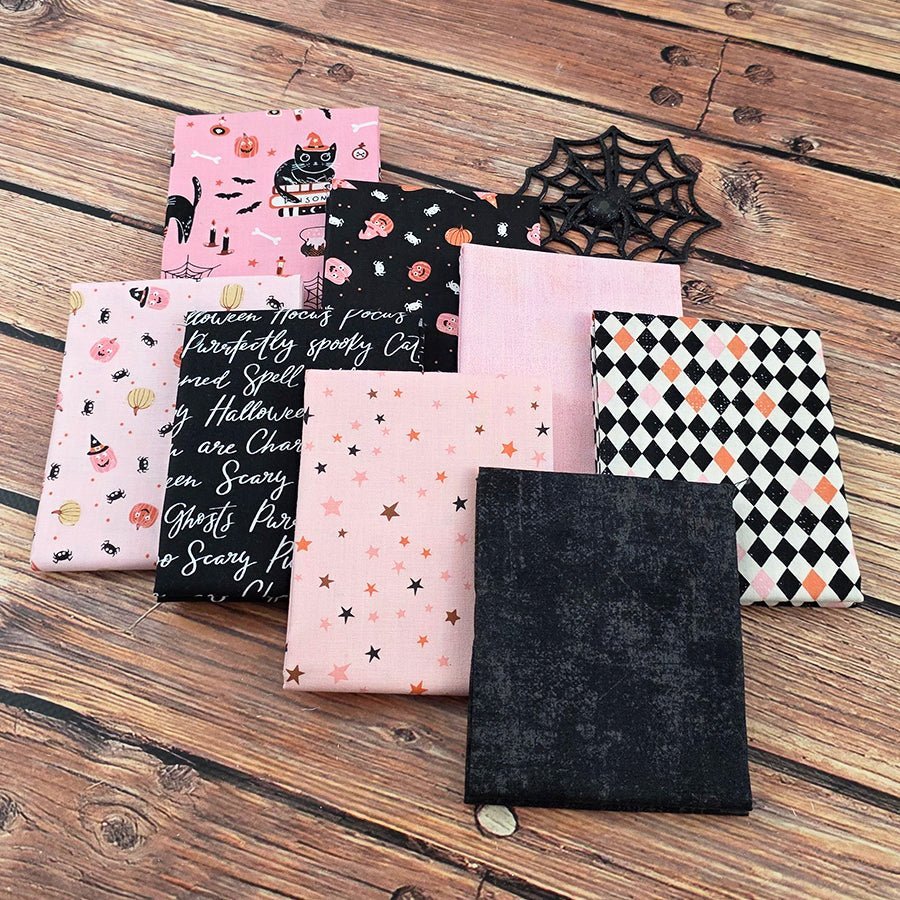 Black Cat Social 8 Fat Quarter Bundle – FWFS Exclusive by Fort Worth Fabric Studio
