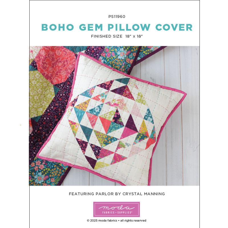 Boho Gem Pillow Cover Project Sheet by Moda - Moda from Fort Worth Fabric Studio