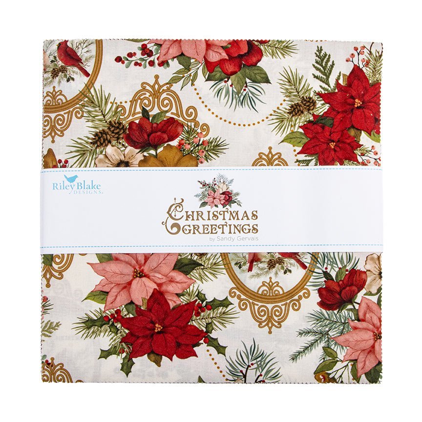 Christmas Greetings 10" Stacker from Riley Blake by Riley Blake