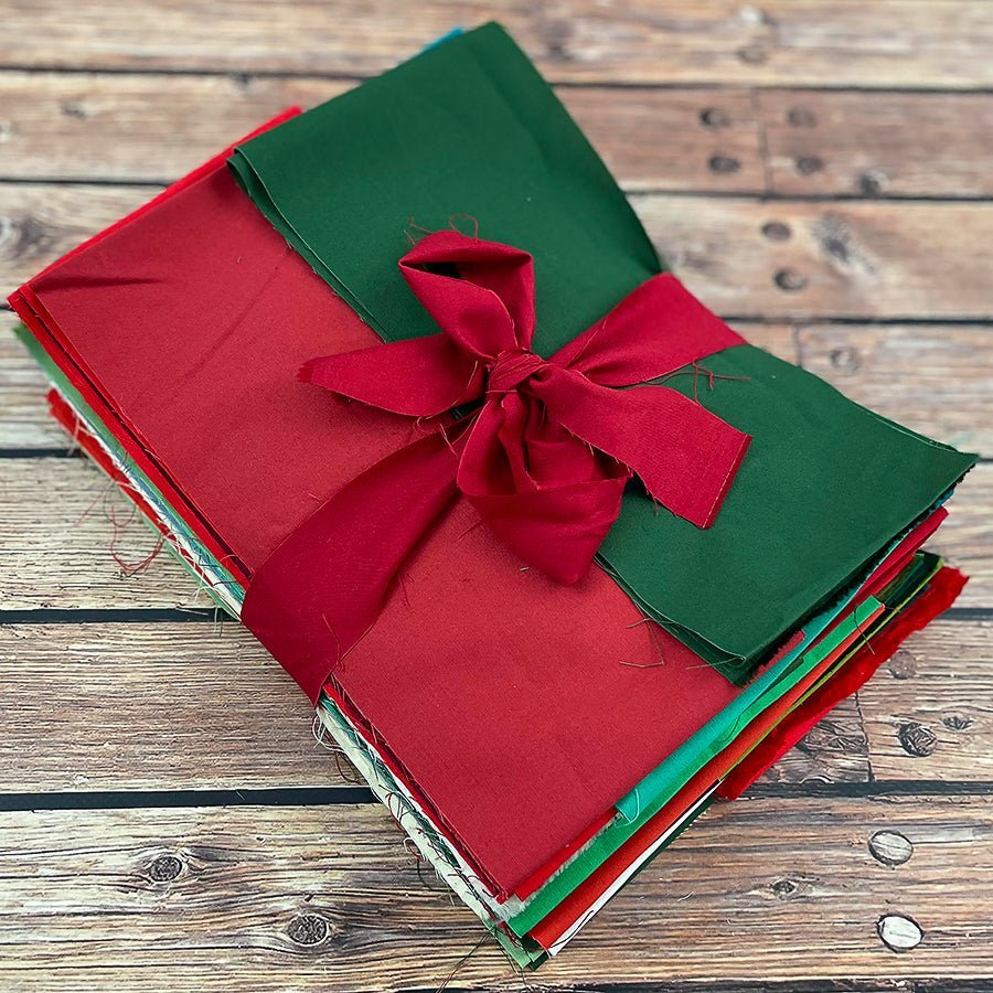 Christmas Taste of the Rainbow Kona Cotton Scrap Bundle – 3 Pounds by Fort Worth Fabric Studio
