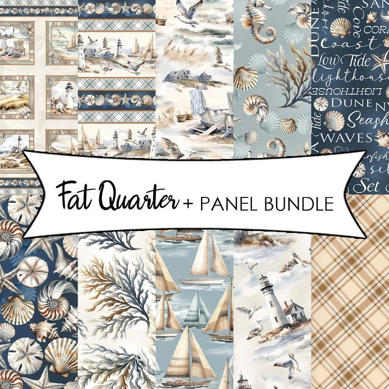 Coastal Escape Fat Quarter + Panel Bundle by Benartex