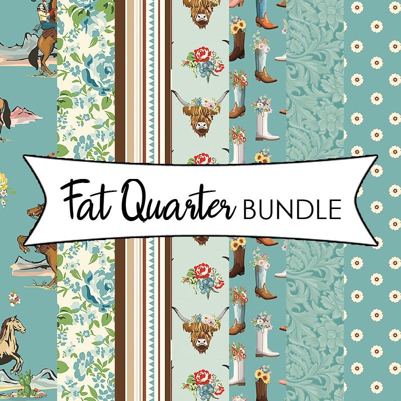 Cowgirl Blue Fat Quarter Bundle by Riley Blake