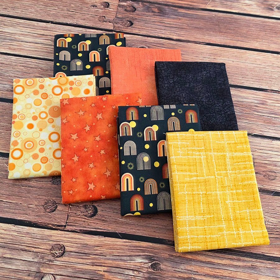 Dark Side of the Rainbow – FWFS Exclusive 7 Piece Fat Quarter Bundle by Fort Worth Fabric Studio