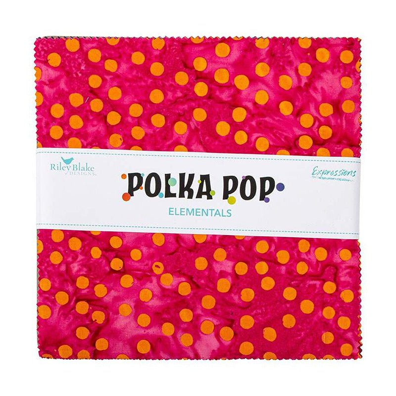 Expressions Batiks Elementals Polka Pop 10" Stacker from Riley Blake by Riley Blake