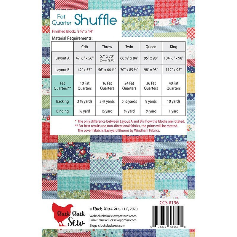 Fat Quarter Shuffle Quilt Pattern by Cluck Cluck Sew by Cluck Cluck Sew