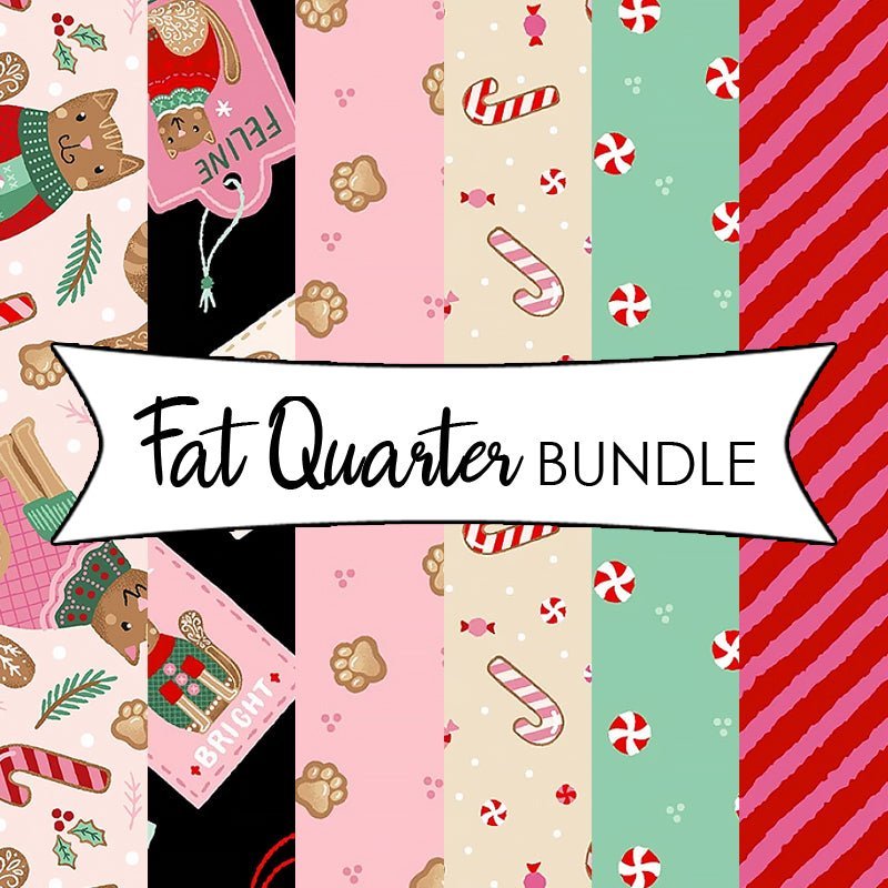 Ginger Cat Christmas Fat Quarter Bundle by Timeless Treasures