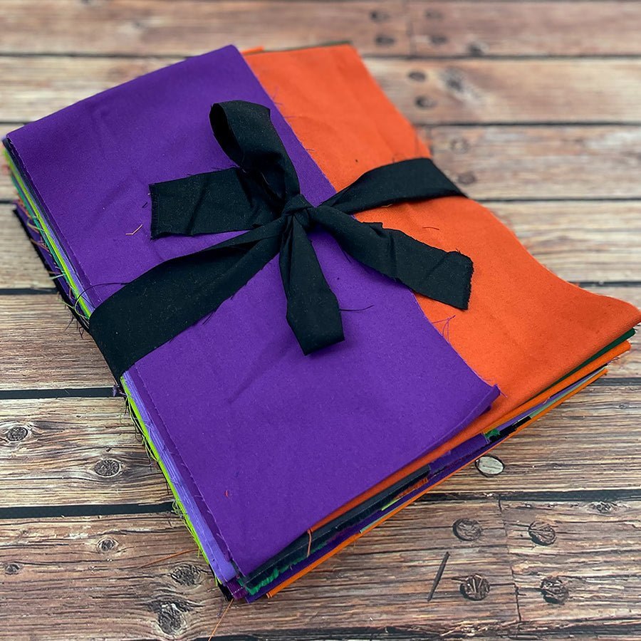 Halloween Taste of the Rainbow Kona Cotton Scrap Bundle – 3 Pounds by Fort Worth Fabric Studio