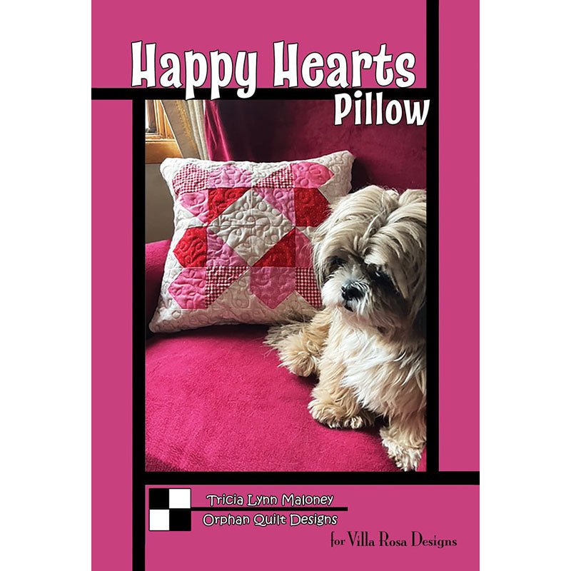 Happy Hearts Pillow Pattern by Villa Rosa Designs