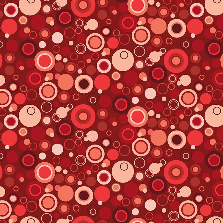 Henry Glass Bubble Dot Basics Red 1 Yard Cut by Henry Glass