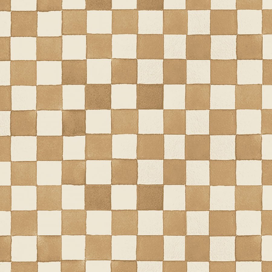 Henry Glass Hello Pumpkin Checkerboard Beige 1 Yard Cut by Henry Glass