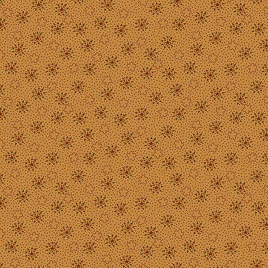 Henry Glass Oak & Maple Compass Star Terracotta 1 Yard Cut by Henry Glass