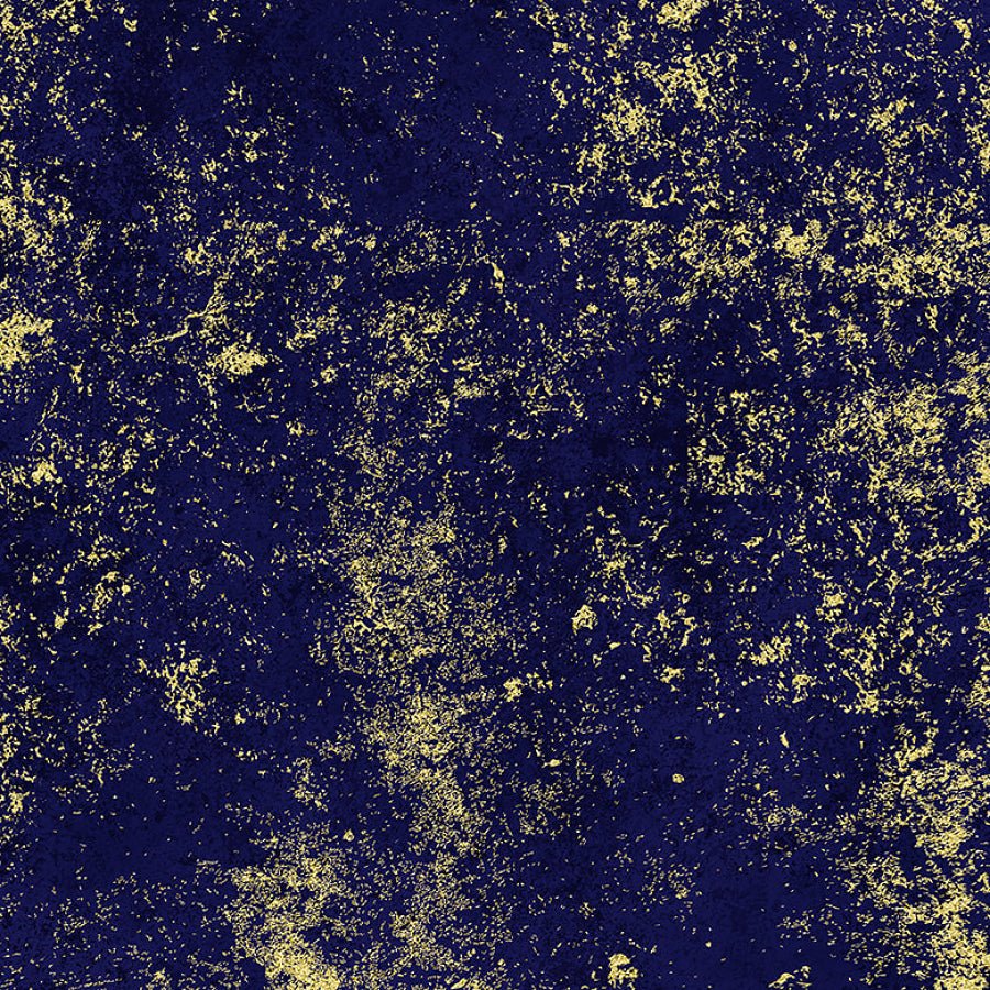 Hoffman Brilliance Deep Blue Gold Metallic 1 Yard Cut by Hoffman
