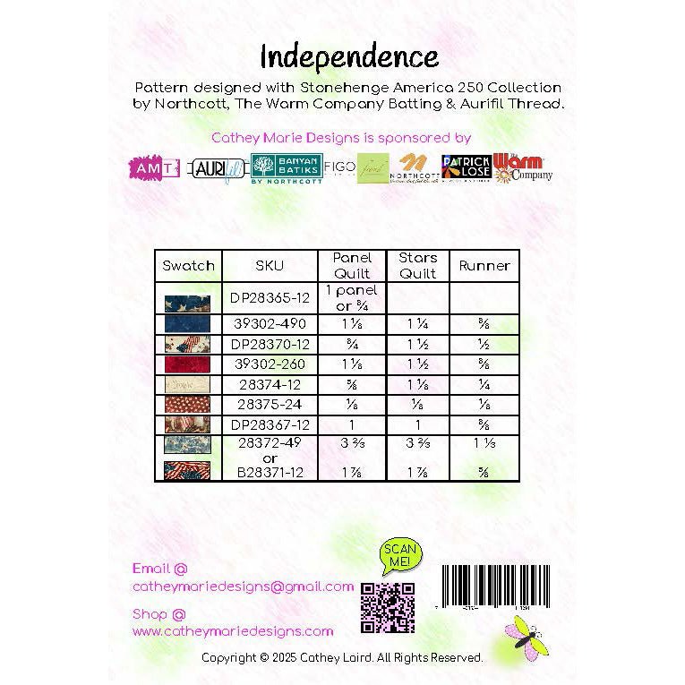 Independence Quilt Pattern by Cathey Marie Designs by Cathey Marie Designs