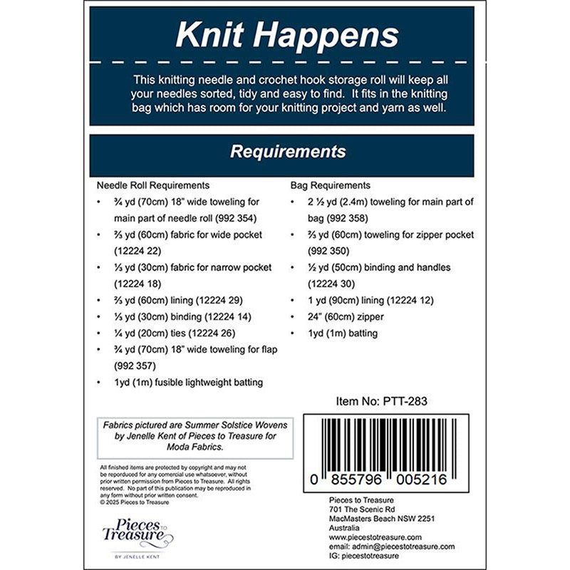 Knit Happens Bag Pattern by Pieces to Treasure by Pieces to Treasure