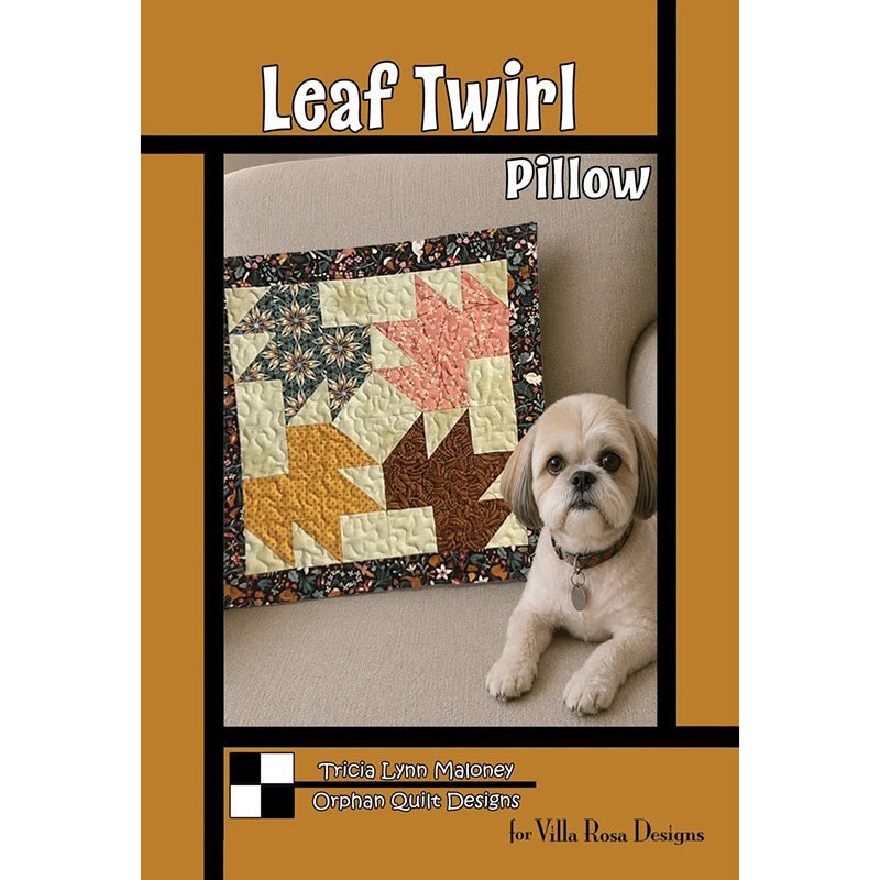 Leaf Twirl Pillow Pattern by Villa Rosa Designs