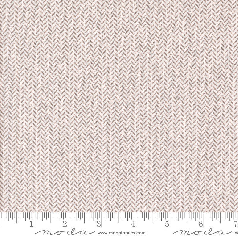 Moda Berry & Pine Herringbone Blenders Snow 1 Yard Cut by Moda