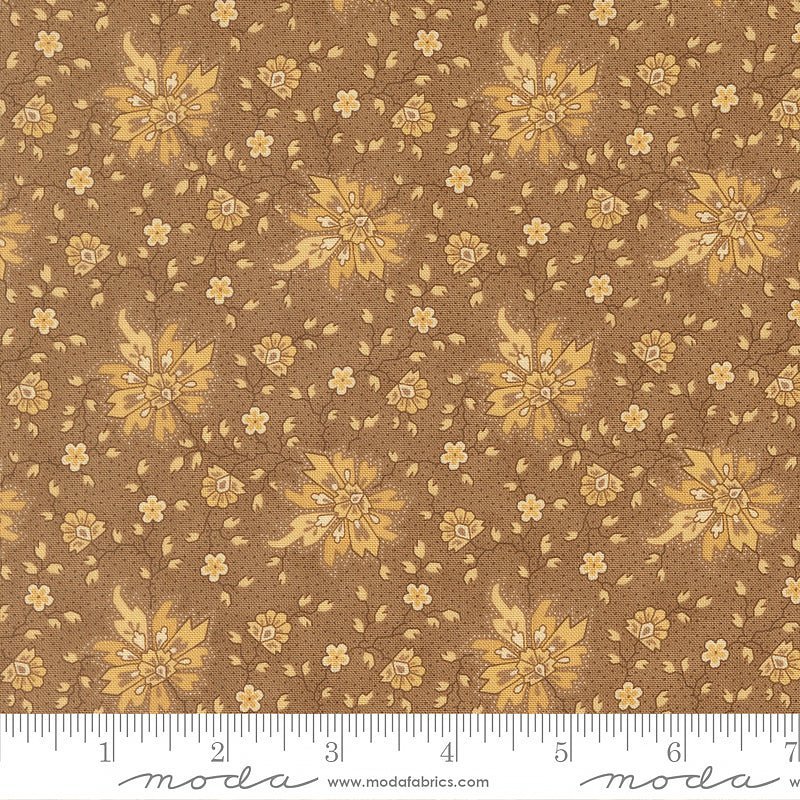 Moda Wild Orchid Floral Blooms Earth 1 Yard Cut by Moda