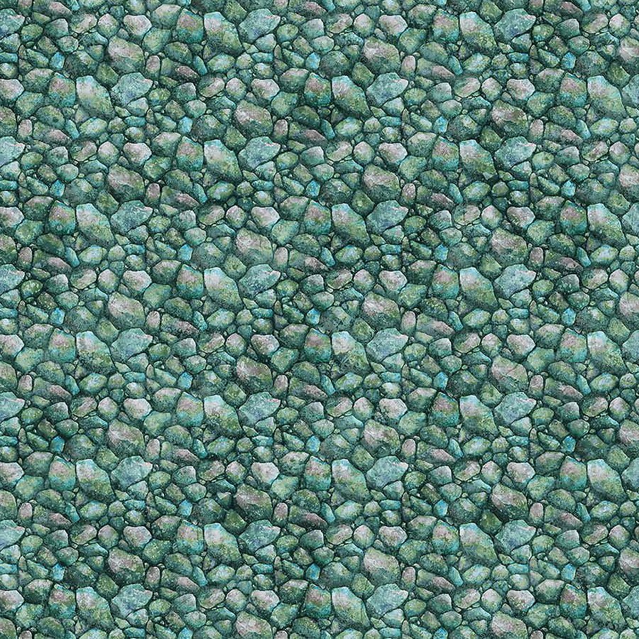 Northcott Migration Rocks Light Teal Multi 1 Yard Cut by Northcott