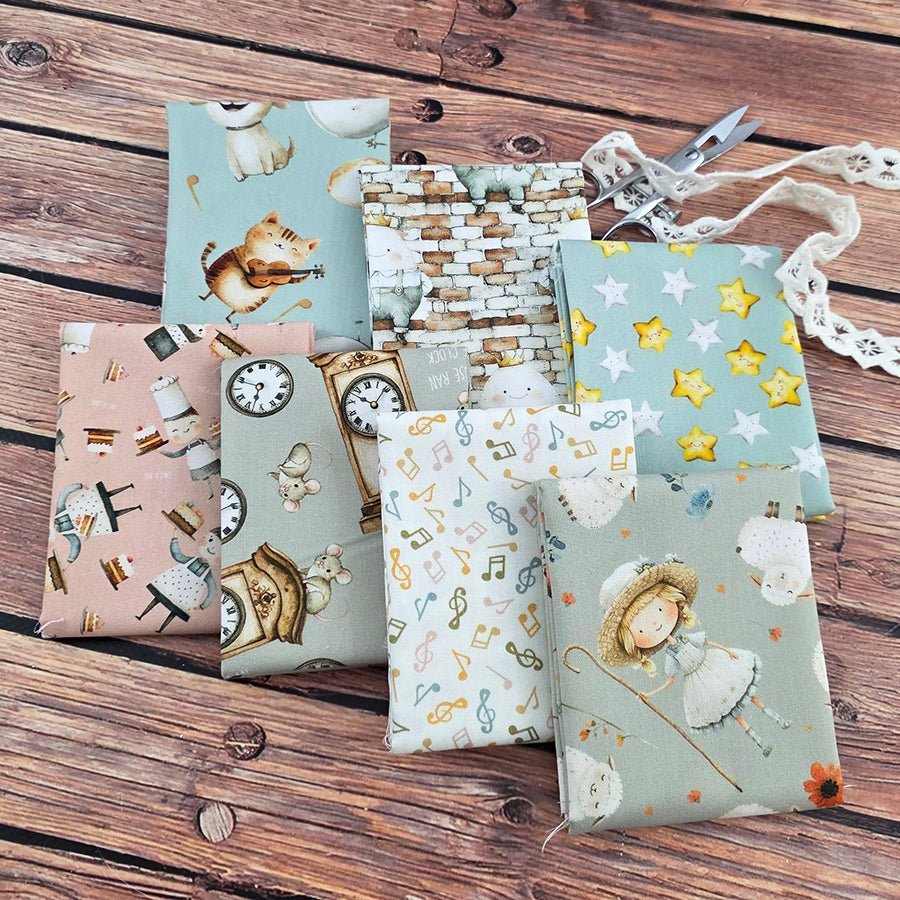 Nursery Rhyme Time Fat Quarter Bundle from Blank 7 Prints by Blank Quilting