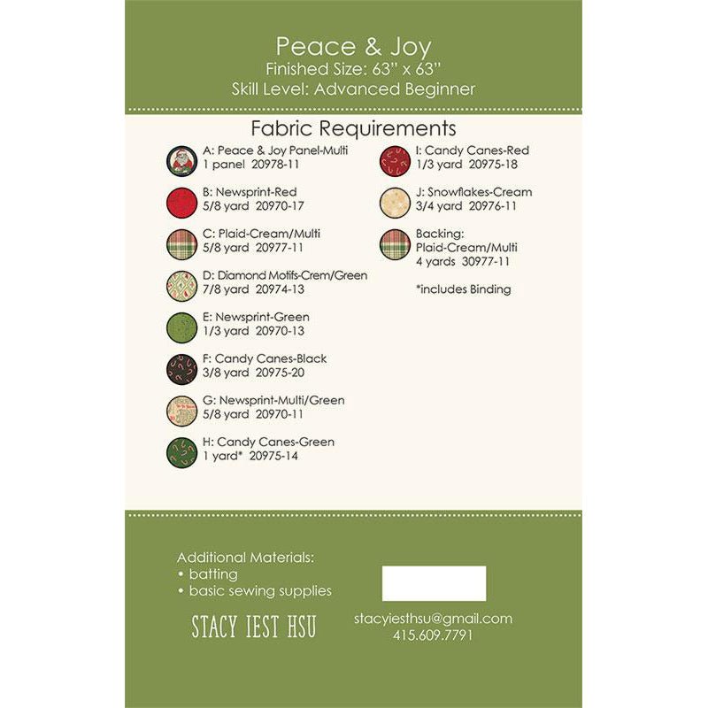 Peace & Joy Quilt Pattern by Stacy Iest Hsu by Stacy Iest Hsu