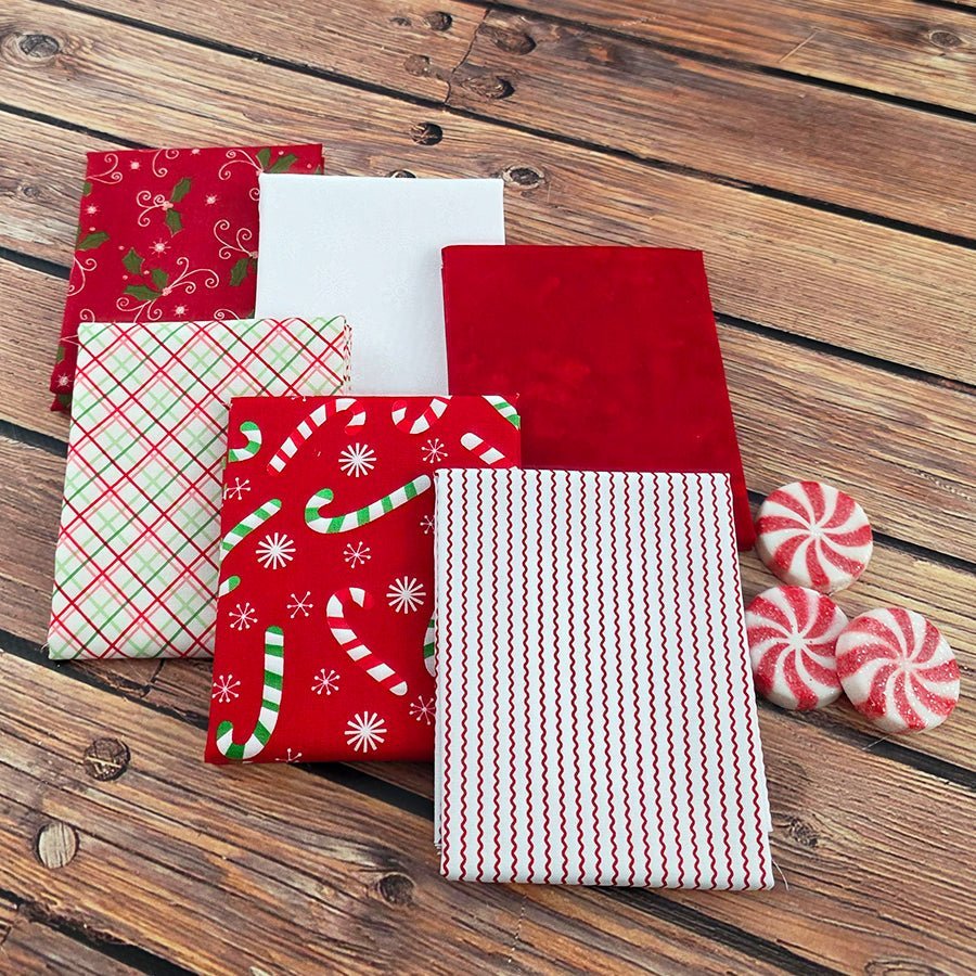 Peppermint Twist – FWFS Exclusive 6 Piece Fat Quarter Bundle by Fort Worth Fabric Studio