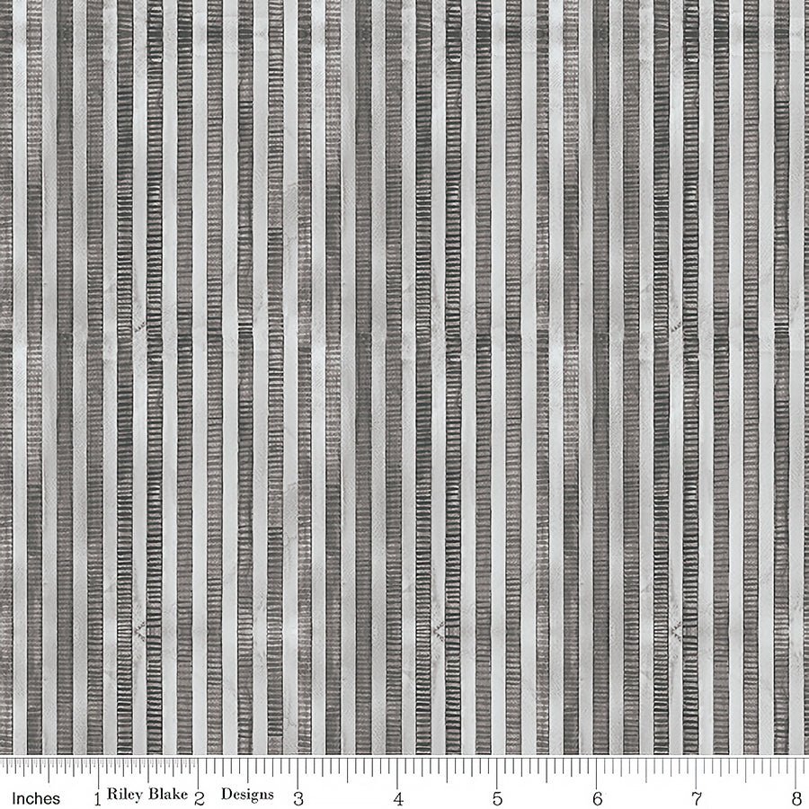 Riley Blake Ghoul Friends Ghoul Friends Stripes Black 1 Yard Cut by Riley Blake