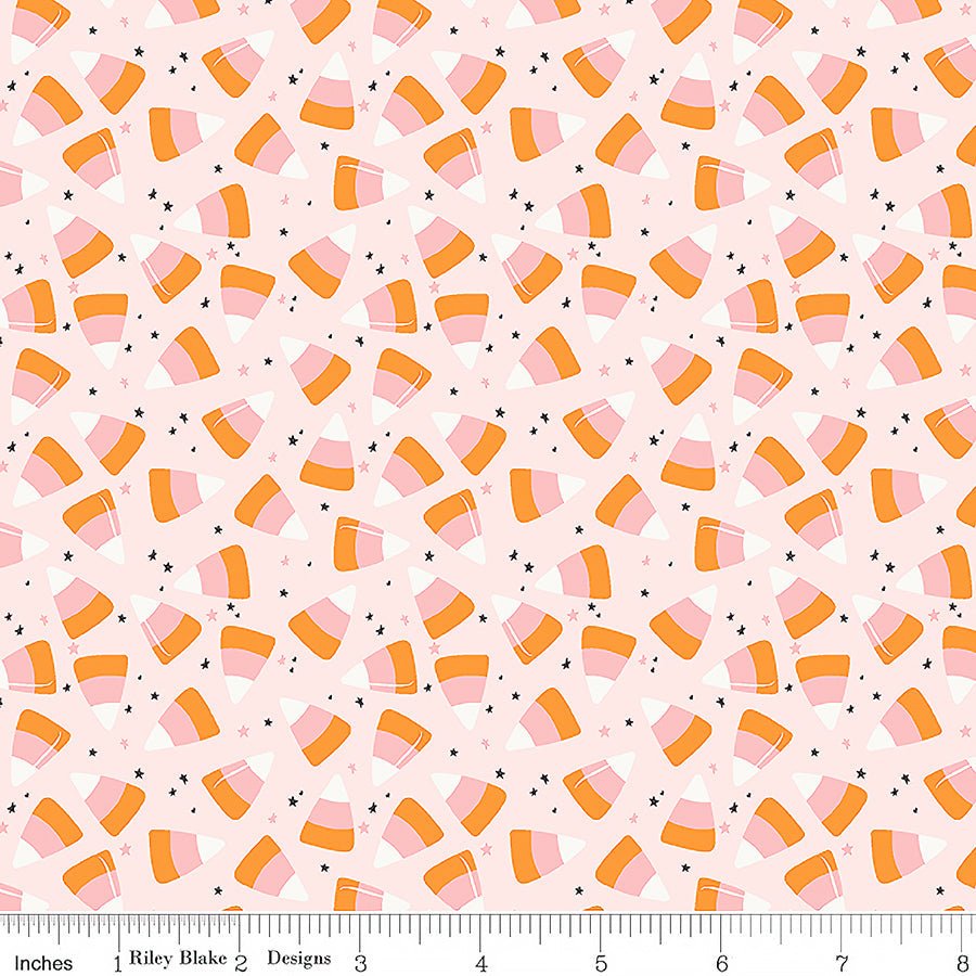 Riley Blake Hey Pumpkin Corn Candy Blush 1 Yard Cut by Riley Blake