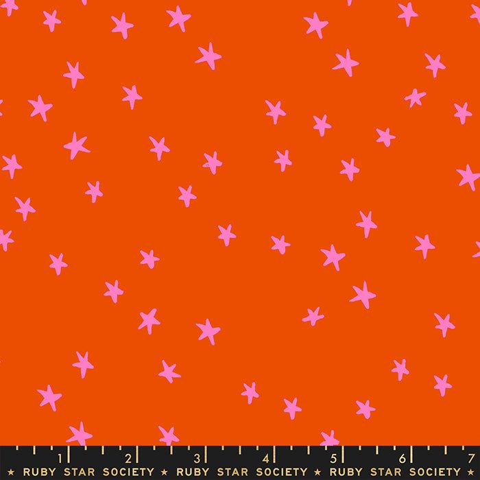 Ruby Star Society Starry Night Sky Warm Red 1 Yard Cut by Ruby Star Society