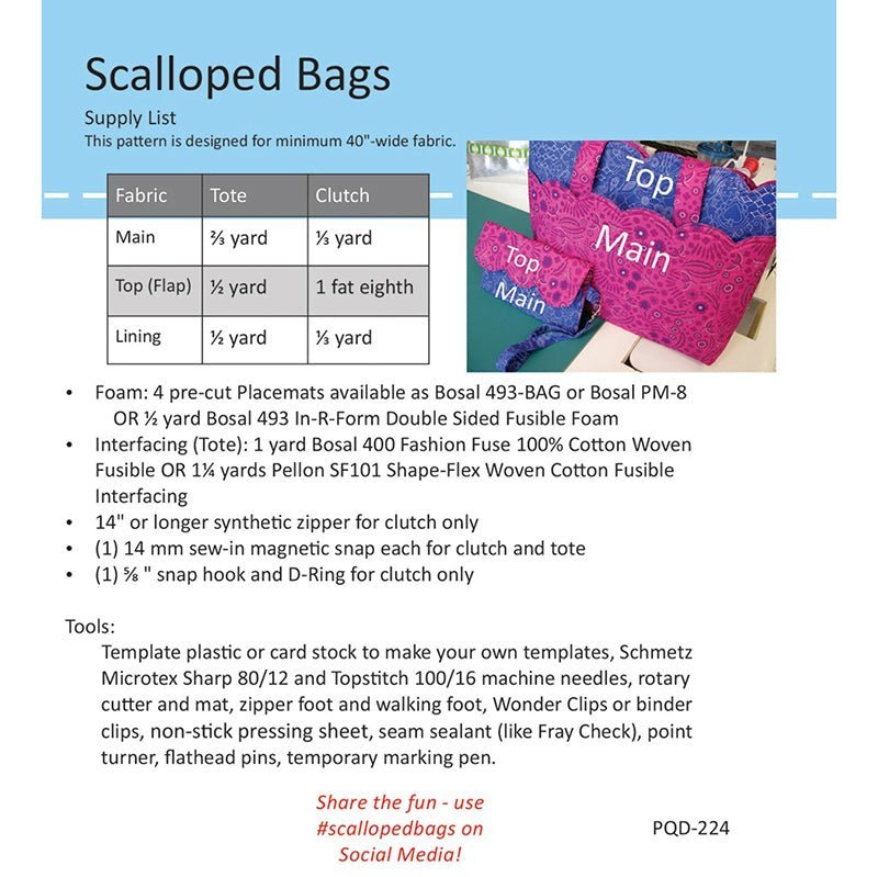 Scalloped Bags Pattern by Poorhouse Designs by Poorhouse Designs