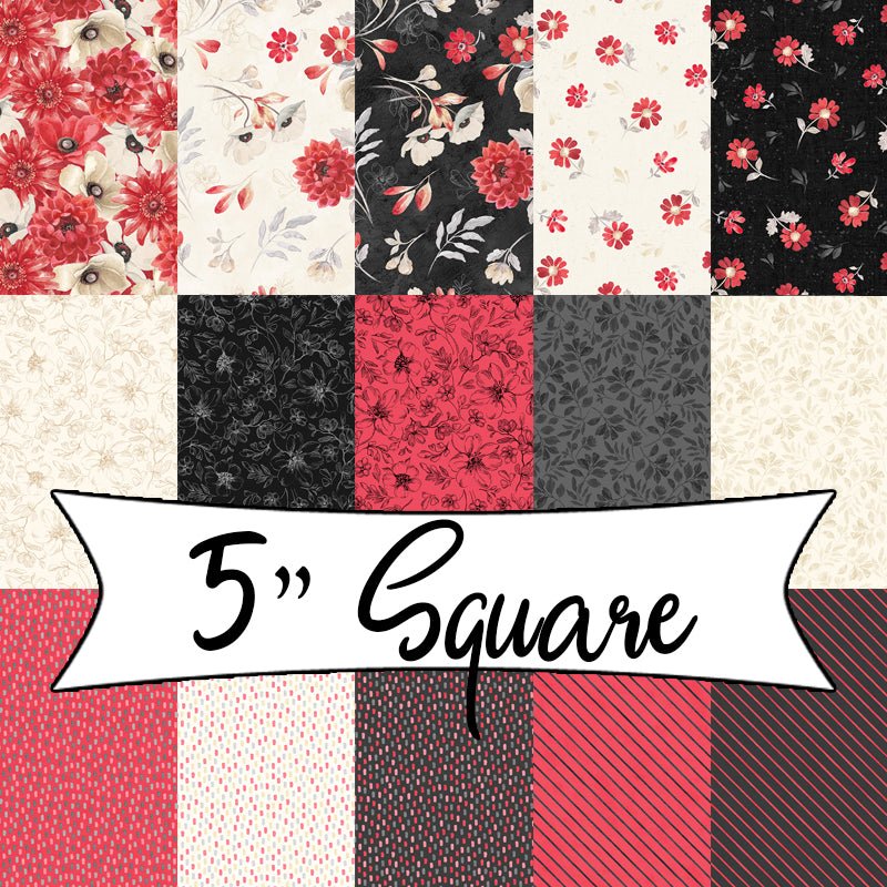 Scarlet Dreams 5 Karat Gems 5" Squares - Wilmington Prints from Fort Worth Fabric Studio