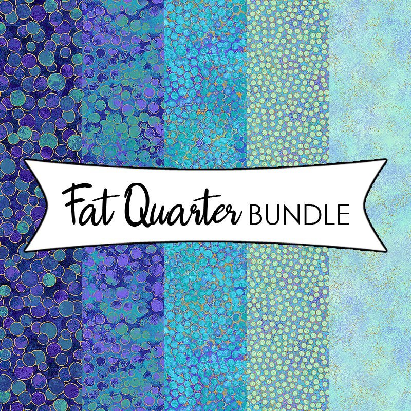 Shimmer Deep Sea Fat Quarter Bundle by Northcott