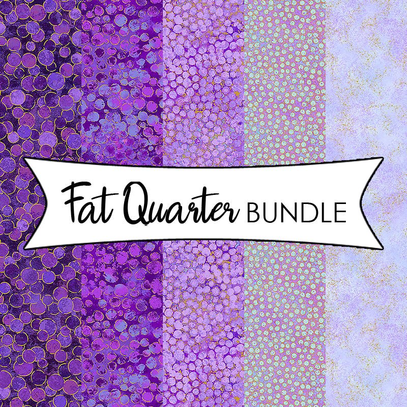 Shimmer Pansy Fat Quarter Bundle by Northcott