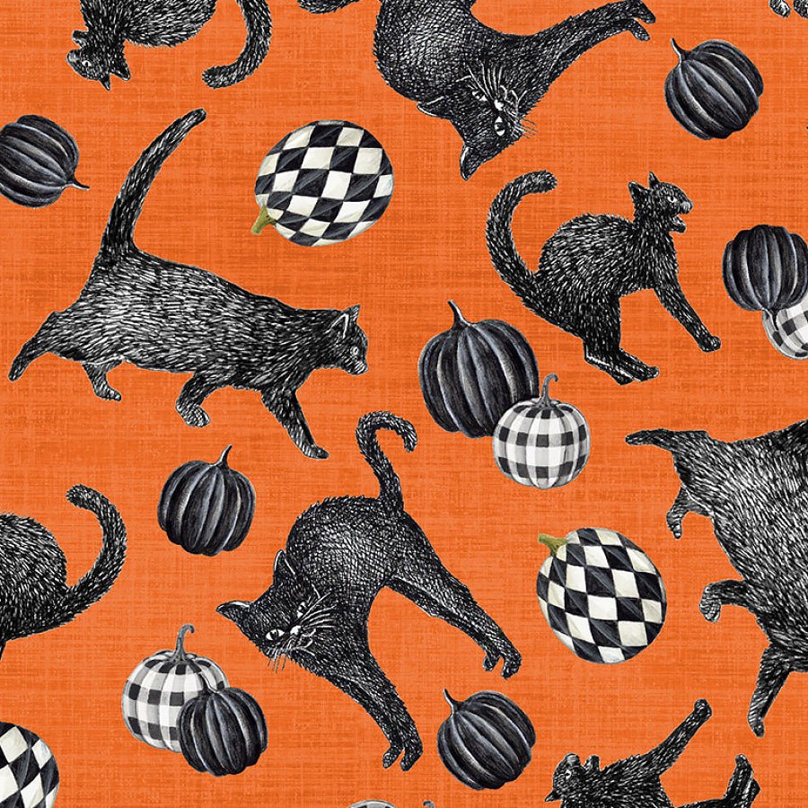 StudioE Fear Factory Cat Toss Orange 1 Yard Cut by Studio E