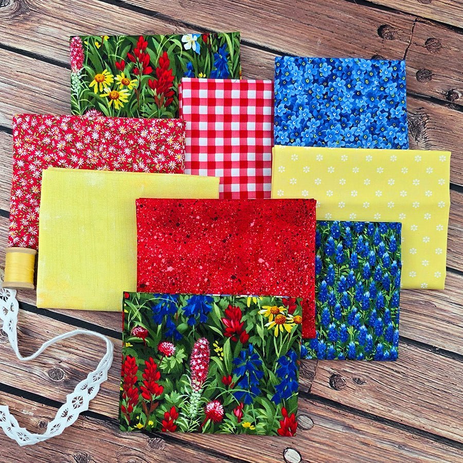 Texas Spring Fat Quarter Bundle FWFS Exclusive by Fort Worth Fabric Studio