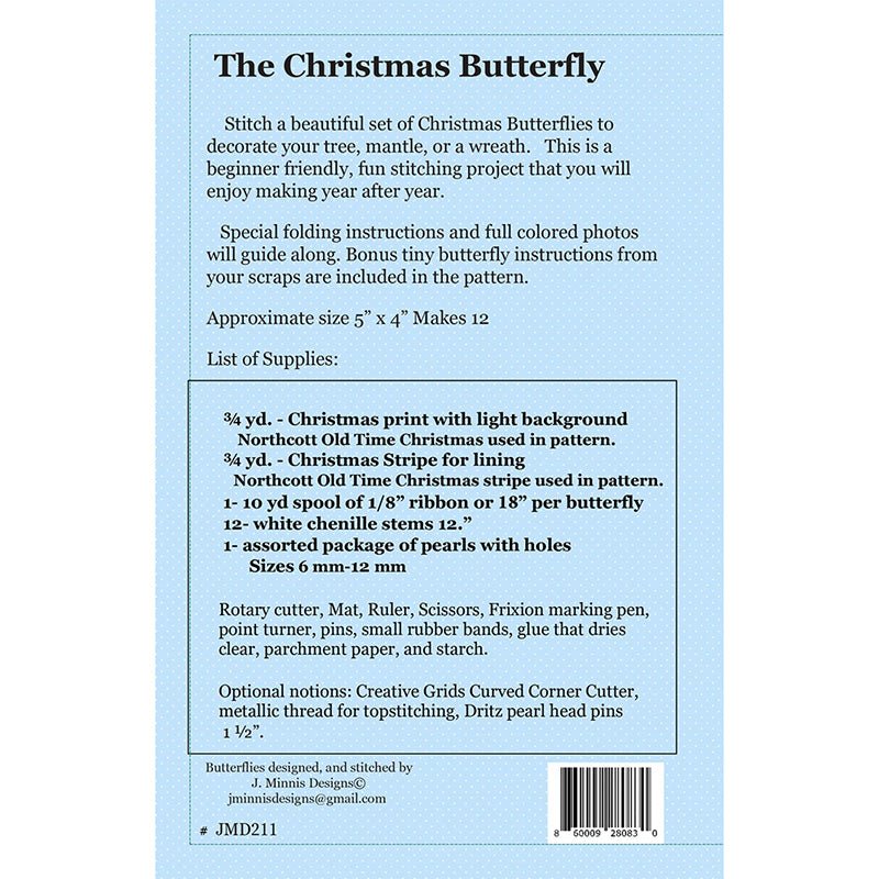 The Christmas Butterfly Pattern by J. Minnis Designs by J. Minnis Designs