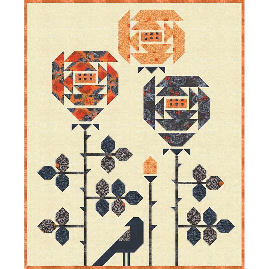Visitor Among the Roses Quilt Pattern by Robin Pickens by Robin Pickens